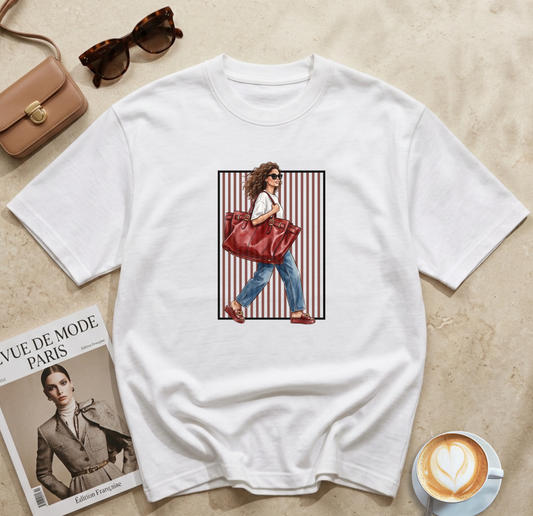 T-shirt Blanca - Red Bag Walk