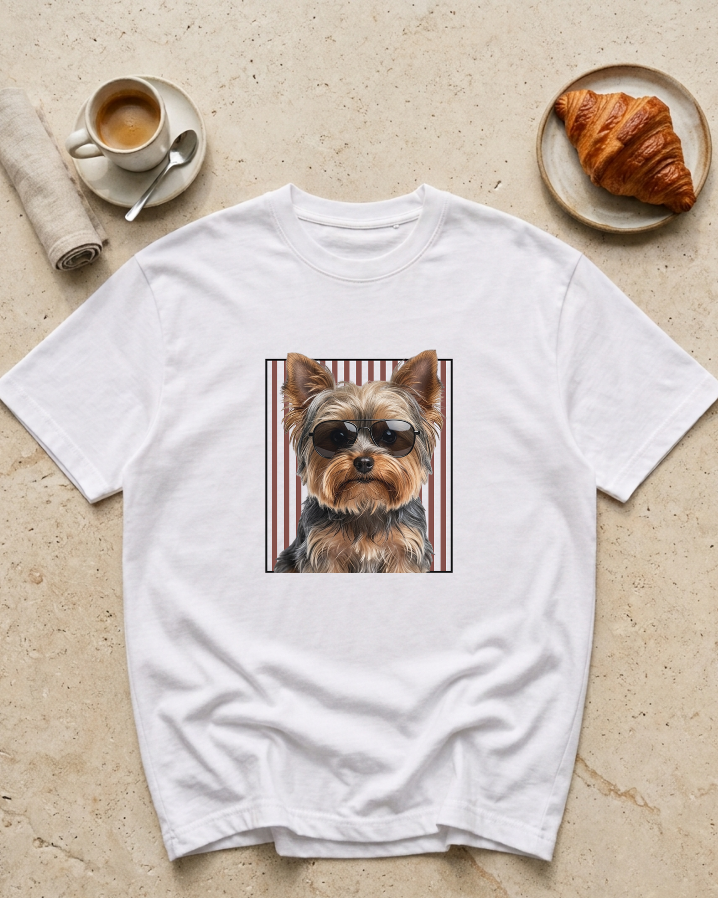 Camiseta Blanca - Yorkshire Aviator Close