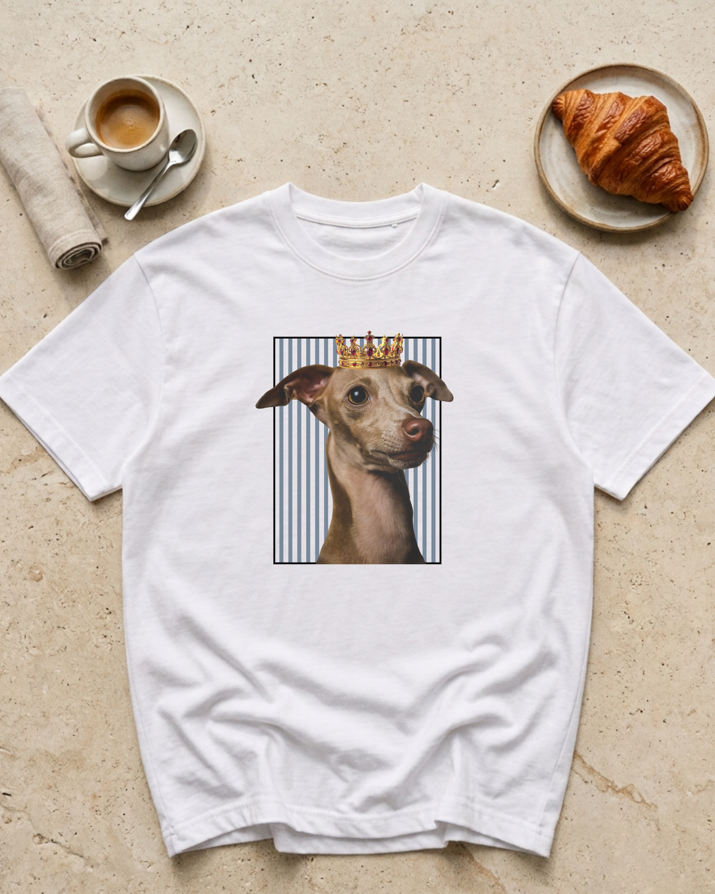 Camiseta Blanca - Gato White Queen